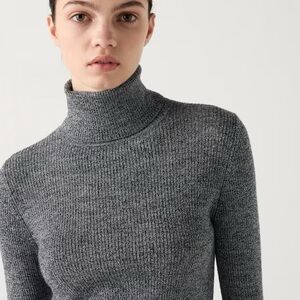 Charcoal Grey Ribbed Sweater by UNI QLO